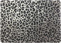 Merkloos 8x Placemats/onderleggers zilveren panterprint 30 x 45 cm