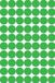 Apli ronde etiketten in etui diameter 19 mm, groen, 560 stuks, 70 per blad