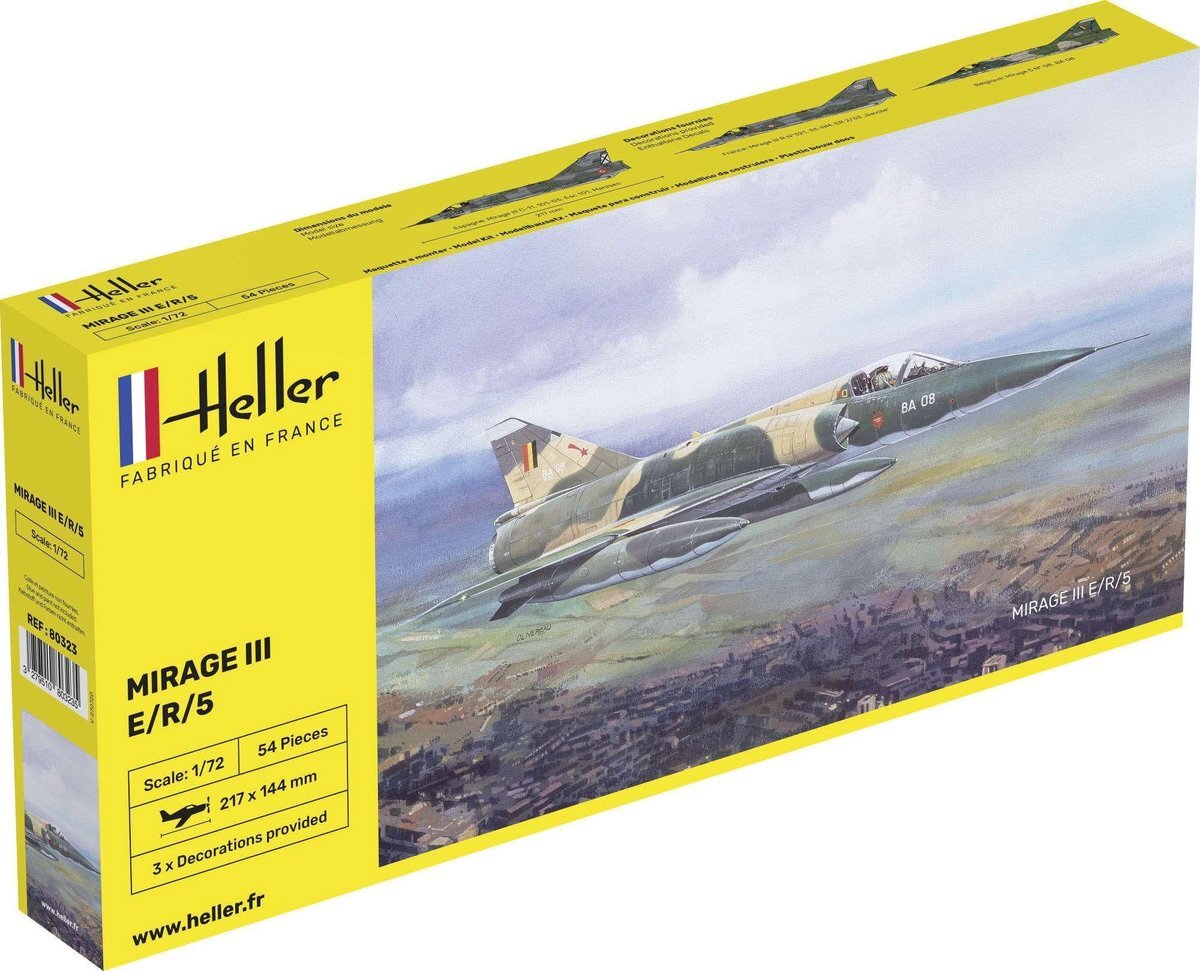 Glow2b 1:72 80323 Mirage III E Plastic kit