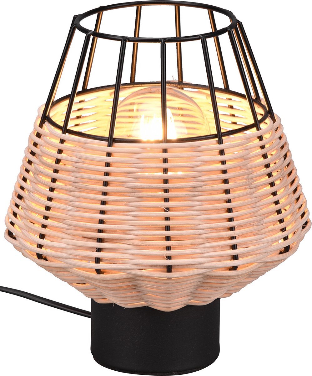Reality - LED Tafellamp - Tafelverlichting - E27 Fitting - Rond - Bruin - Aluminium