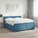 Maison Exclusive - Lit boxspring avec matelas, bleu foncé, 200 x 200 cm, velours