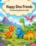 Happy Dino Friends: A Colouring Book for Kids
