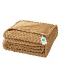 Good Nite Knuffeldeken, 230 x 200 cm, zacht, warm, microvezel, deken voor bank, bed, slaapkamer, kantoor, beige