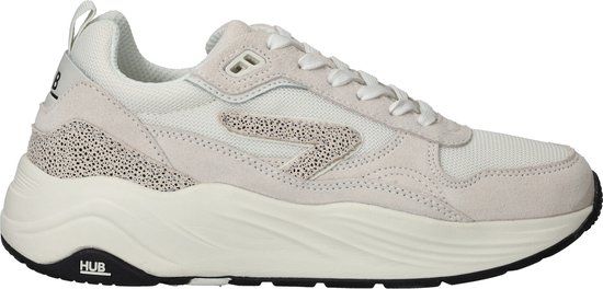 HUB Glide S46 Sneakers Dames - Wit - Beige - Zwart - Maat 37
