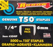 Arrow T50 nieten, 6mm, 5000 stuks