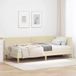 Lit exclusif - Structure en forme de L avec matelas, 2 pièces, couleur crème, 90 x 200 cm, tissu