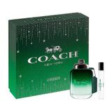 Coach Green Eau De Toilette Set - 60ml And Travel Spray 75ml
