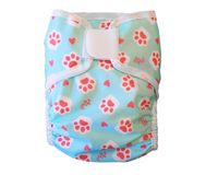 Pss! Herbruikbare stoffen luier met drukknopen, voor baby's van 0 tot 3 jaar, 4 maandverband en 2 inlegzolen, waterdicht en comfortabel, glam