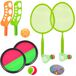 ColorBaby CB Toys 49543 Multispeelset voor kinderen bestaande uit 2 badmintonrackets, 2 vliegtuigen, 2 launchers, 2 ballen, 1 zachte rugbybal, 2 haarvangschijven, vanaf 3 jaar