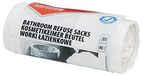 OFFICER PRODUCTS 22025169-14 vuilniszakken 20 l, 40 stuks/rollen, afvalzakken voor het huisvuil, voor de badkamer standaard (HDPE), kleur: wit