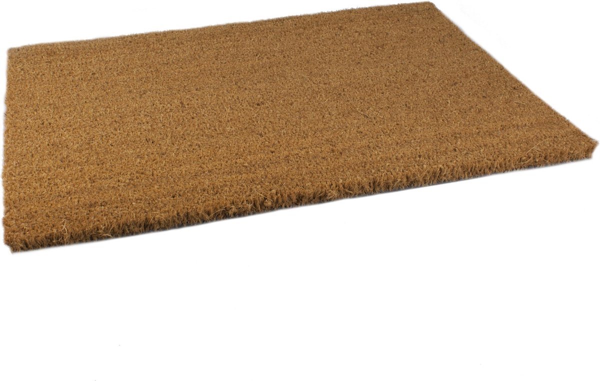 Brumag Anti slip deurmat/vloermat pvc/kokos bruin 60 x 40 cm voor binnen - Kokosvezel droogloopmatten
