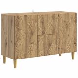 vidaXL Dressoir Artisanaal eiken 89 x 34,5 x 60 cm Bewerkt hout
