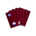 Oxford Collegeblok A4 gelinieerd, 80 vellen, geperforeerd, violet, 5 stuks