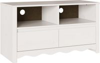 vidaXL TV-kast met lade Drammen Wit 99 x 43 x 55 cm Massief grenenhout