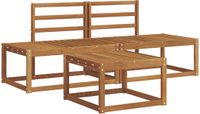 vidaXL - Bank loungeset - 4 zitplekken - Naturel - Massief Acacia Hout