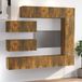 Maison Exclusive - Set van 7 meuble TV, placage chêne fumé, bois composite