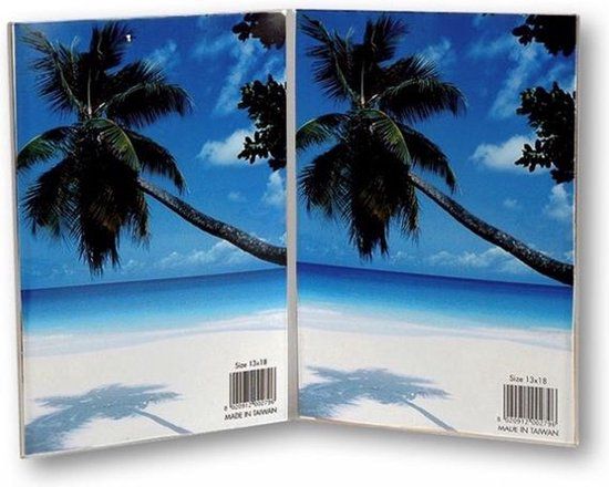 ZEP Acrylic Double Vertical Photo Frame - 2x 7x10cm - Transparent
