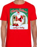 Bellatio Decorations Shoppartners Bv Fout Kerstshirt / t-shirt - Merry shitmas losing a turkey - rood voor heren - kerstkleding / kerst outfit L