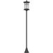 Lampe solaire de jardin 184cm LED froid IP44 noir, lampadaire extérieur résistant pour terrasse et allée, éclairage automatique sans fil.