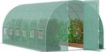 VEVOR Kas met tunnelvorm, geschikt voor direct gebruik, afmetingen 19.36x9.68x7.4ft, verzinkt frame, PE-afdekking, kleur: groen