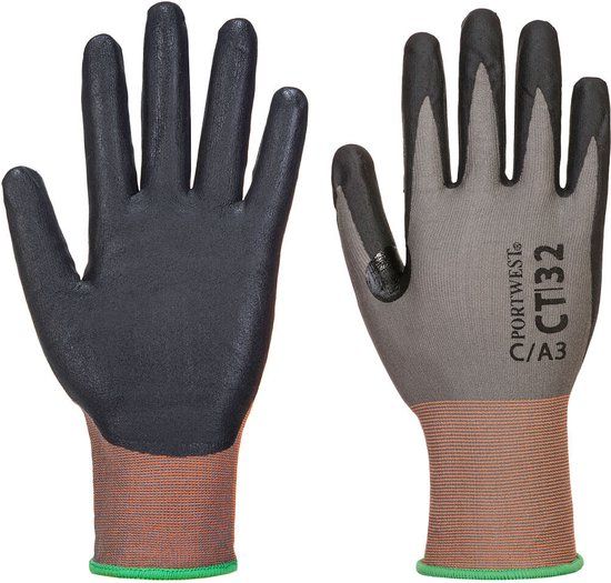 Portwest CT Cut C18 Nitril - Grijs/zwart - M