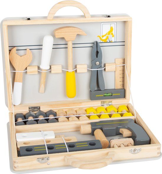 Small Foot - Houten Gereedschapskoffer Miniwob, 44dlg, - Multicolor