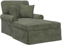 vidaXL Chaise Lounge met Rok met kussen Groen 157 x 91 x 91 cm ARES