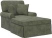 vidaXL Chaise longue avec jupe avec coussin Vert 157 x 91 x 91 cm ARES