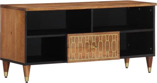 vidaXL Tv-meubel 100x33x46 cm massief mangohout