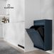 Klarstein Poubelle à un compartiment 50L - Poubelle de cuisine en acier inoxydable avec tiroir, montage mural et filtre anti-odeurs, matériel de montage inclus, anthracite