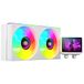 Mars Gaming ML-VISIONII240 AIO Vloeistofkoeling 500W TDP, IPS-Scherm 2,8" 360º, 4e Generatie Opti-Chamber Pomp met Koperen Basis en Microkanalen, 2x 120mm ARGB Infinity Mirror Ventilatoren, Wit