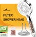 Magichome Waterbesparende douchekop met slang 2M, handdouche filter minerale stenen en 5 straalsoorten
