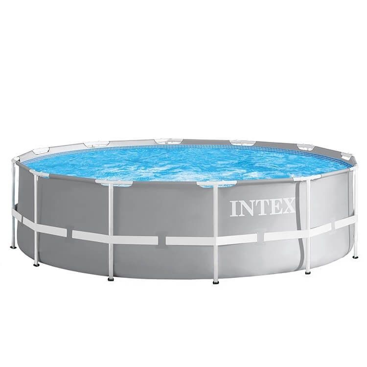 Intex Prism Frame Round Pool - 457x107cm - Grey