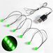 OEM 6-in-1 LED-lichtstenen, 1x1 rond, USB, groen, voor bouwstenen