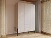 JUKAMI Armoire 3 portes 2 tiroirs cachemire