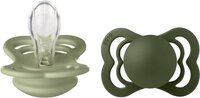 BiBS Supreme Pacifier - Stage 1 - 0-6 Months - 2 Pieces - Sage / Hunter Green