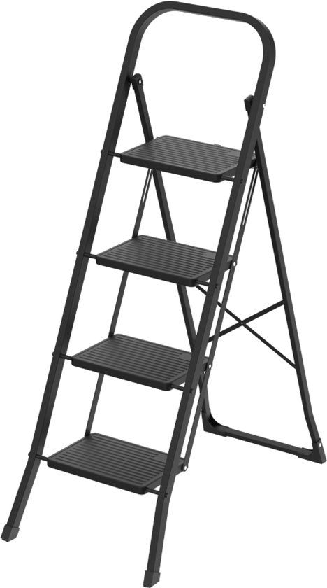 BRASQ Huishoudtrap 4-treden Zwart