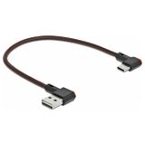 Delock 85279 USB-kabel USB 2.0 USB-A stekker, USB-C stekker 0.20 m Zwart Vergulde steekcontacten