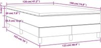 vidaXL Boxspringbed met matras, stof, blauw, 120x190 cm