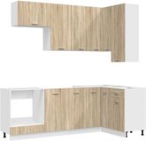 vidaXL Keukenblok LYON 8 st Sonoma Eiken Bewerkt hout