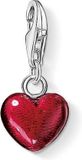 Thomas Sabo Damesbedel Club-hanger hart 925 sterling zilver rood geëmailleerd 0794-007-10