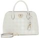 GUESS Emelie Logo Two Comp Satchel White Logo wit Handtas