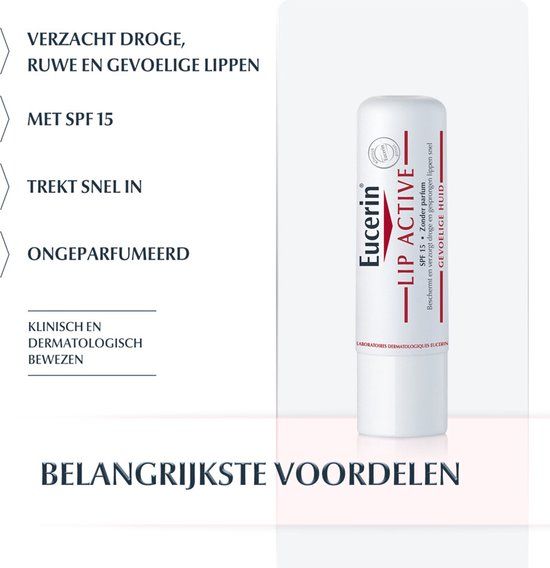 Eucerin Gevoelige Huid Lip Activ - Lippenbalsem - SPF 8 - 5 ml