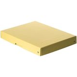 Originele Falken PureBox Pastel opbergdoos met deksel van stevig en veganistisch karton, hoogte 40 mm, A4, geel
