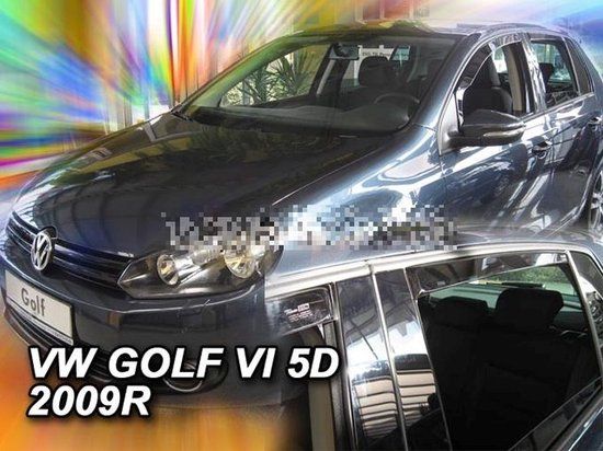 Heko Team Heko Zijwindschermen VW Golf 6 (VI) 5-deurs Hatchback 2008-2012 Donker Getint