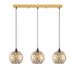 Opviq Elegante gouden kroonluchter, verstelbare hoogte 37-117 cm, metalen behuizing, 100 x 25 cm, 3 x E27-fitting