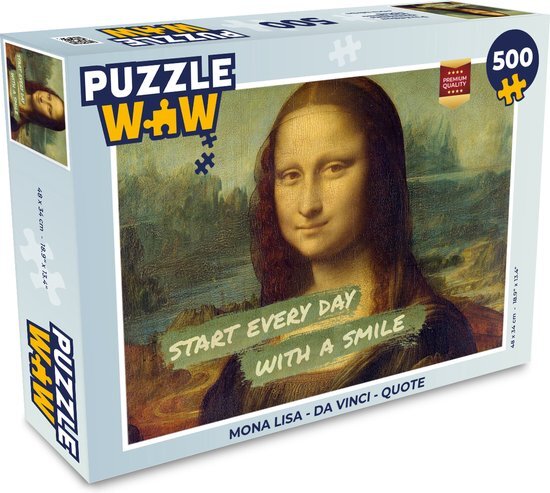 MuchoWow Puzzel Mona Lisa - Da Vinci - Quote - Legpuzzel - Puzzel 500 stukjes