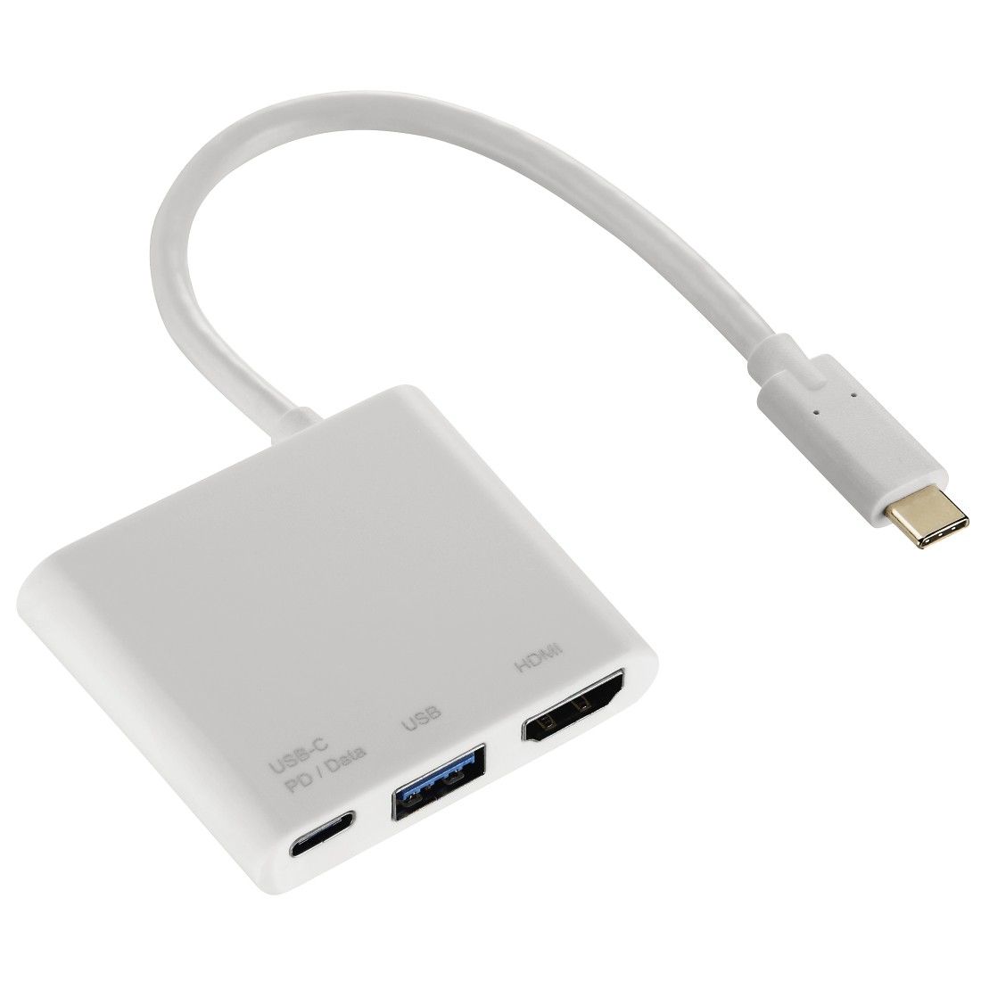 Hama 3-in-1 USB-C Multiport Adapter - White