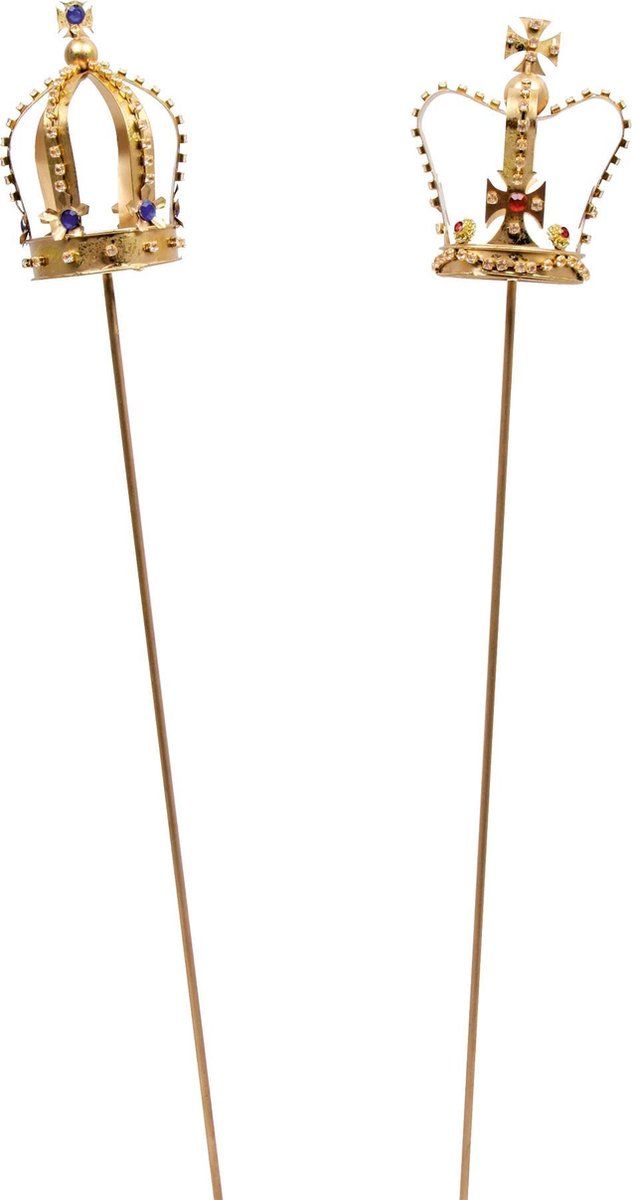 Small Foot company Small Foot Decoratie Stokken Met Kroon Goud 2 Stuks