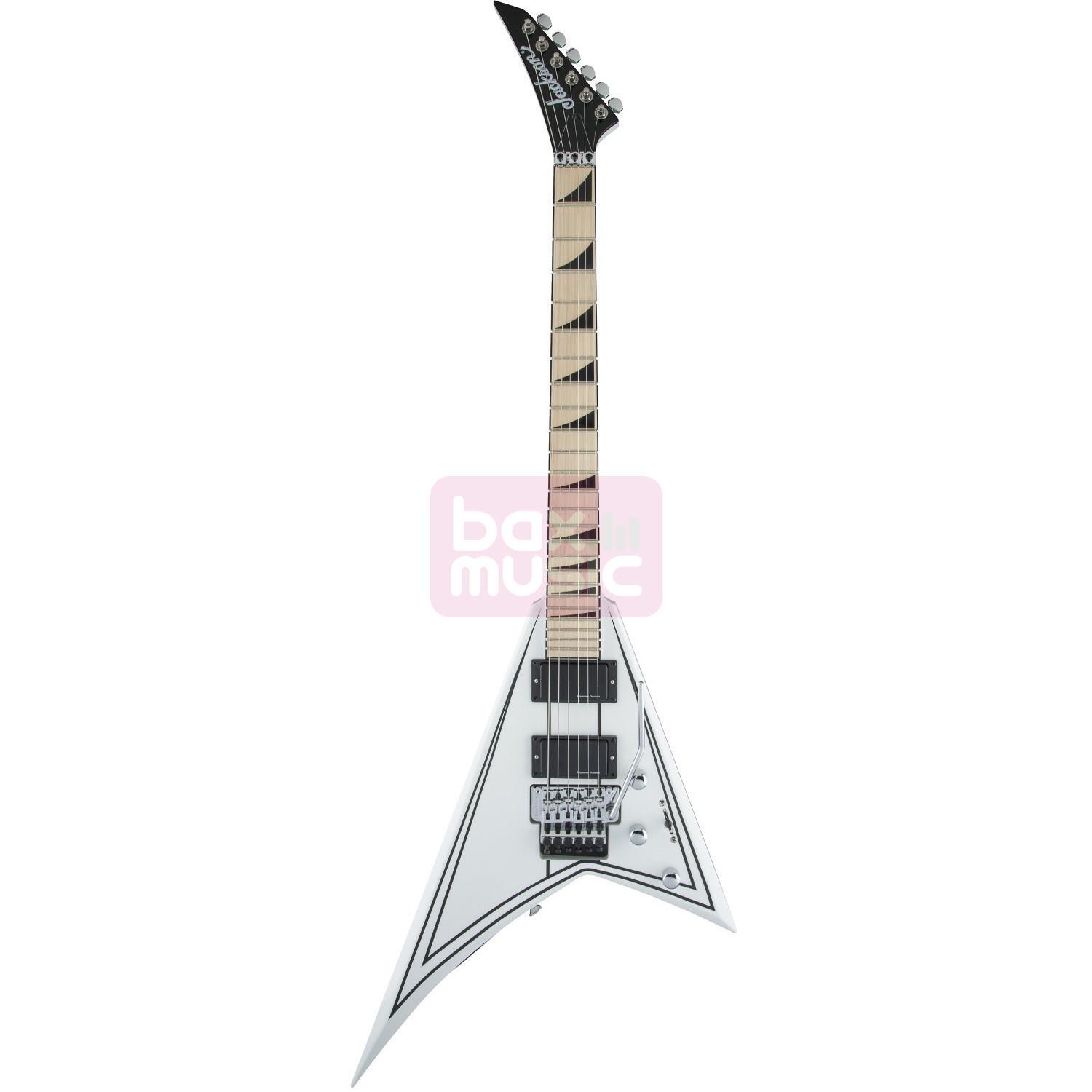 Jackson X Series Rhoads RRX24 M Snow White / Black Pinstripes